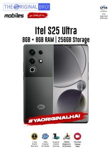 Itel S25 Ultra - 8GB RAM - 256GB Storage - PTA Approved - 12 Months Warranty - Black - The Original Bro Mobiles - TOB36
